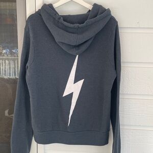 Aviator Nation Bolt Hoodie SMALL Navy